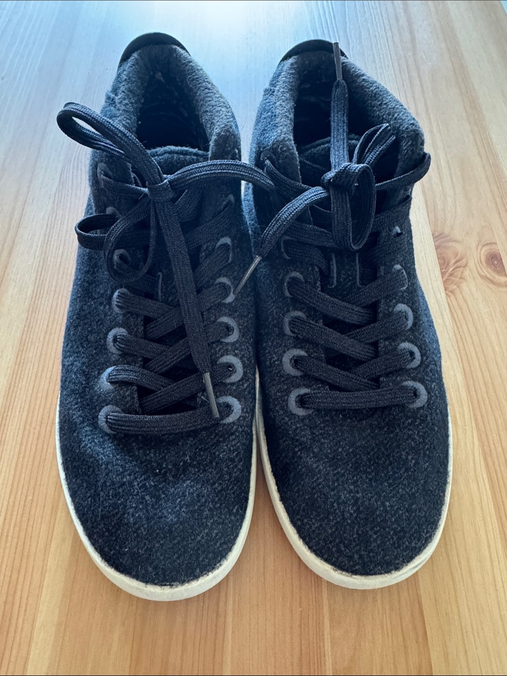 allbirds charcoal grey high top sneakers - women’s size 9